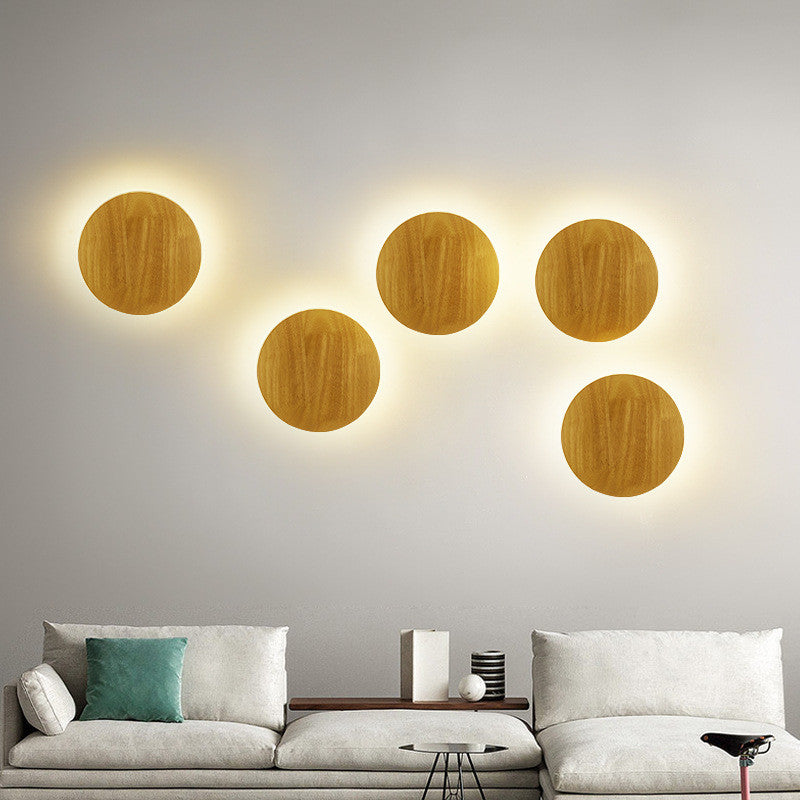 Minimalist Wooden Wall Lamp for Warm Ambient Decor