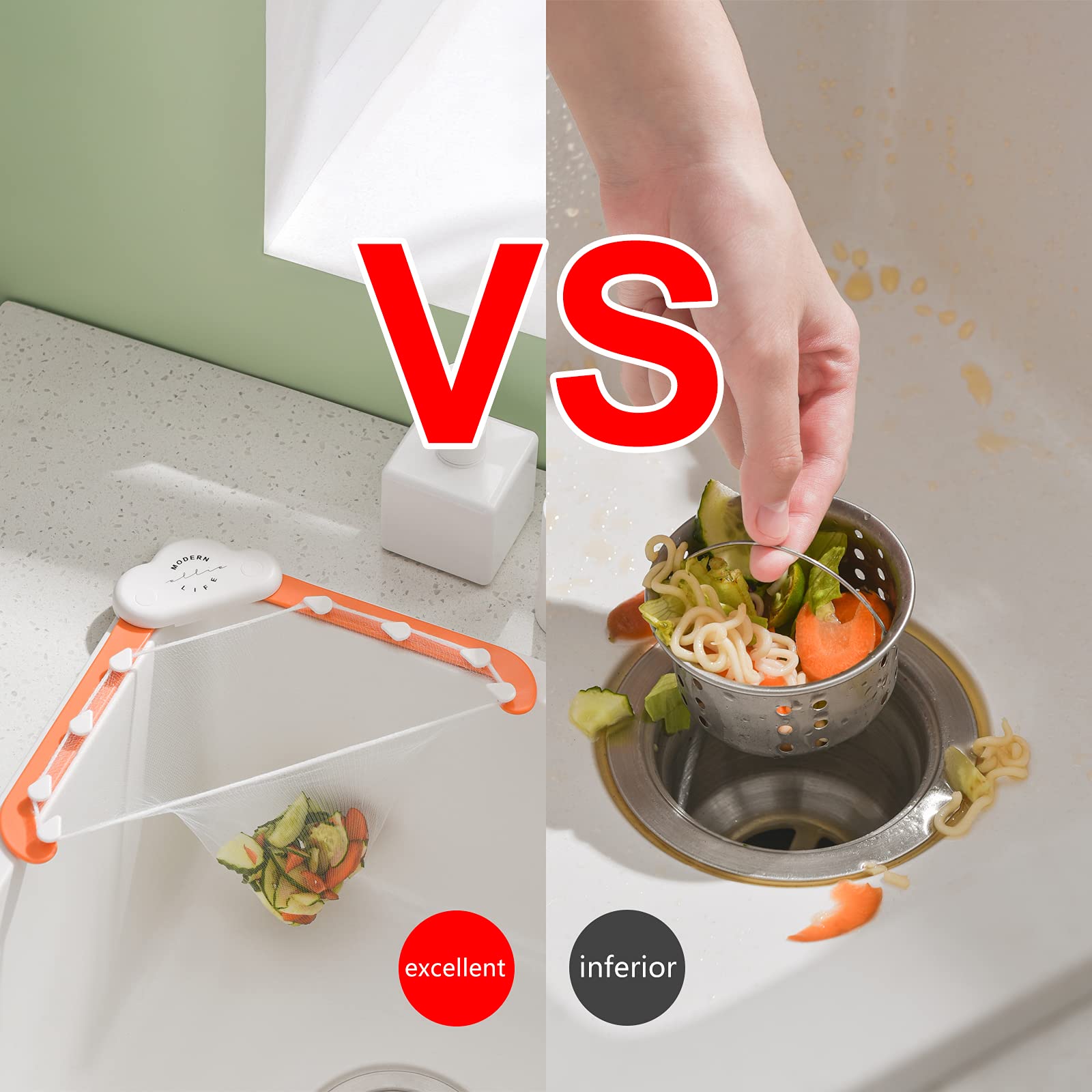 Triangle Sink Drain Rack for Kitchen Organization & Drainage