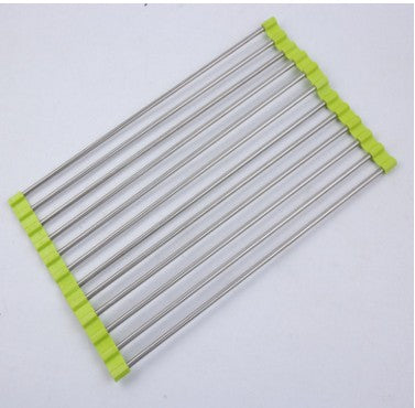Foldable Stainless Steel Sink Drying Rack for Modern Kitchens