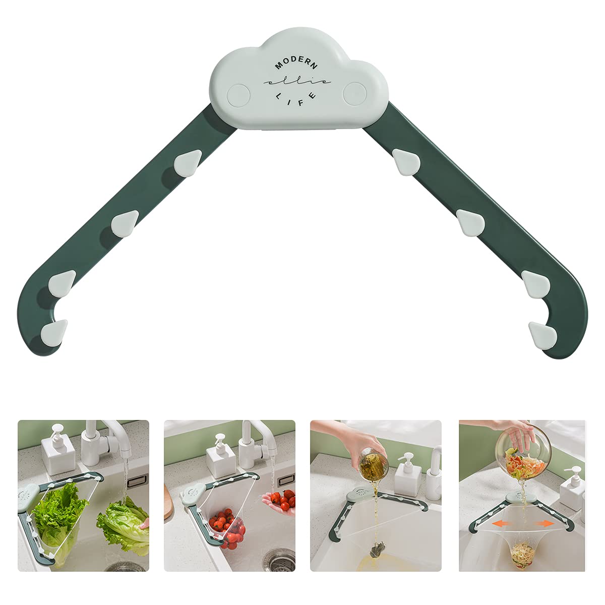 Triangle Sink Drain Rack for Kitchen Organization & Drainage