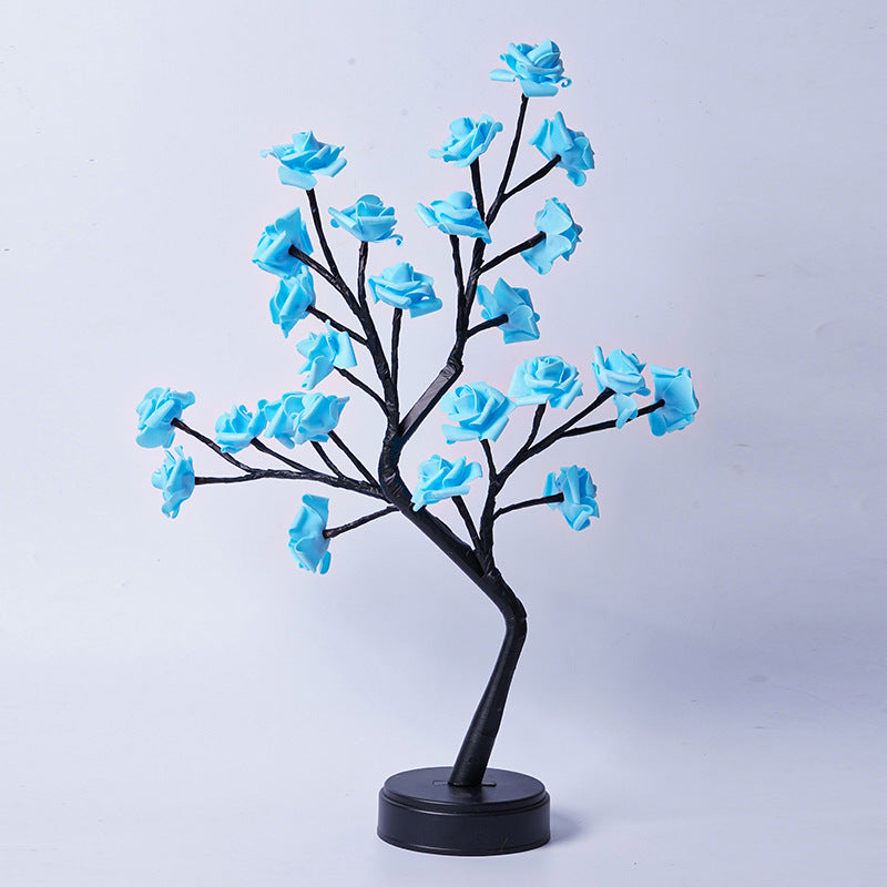 Rose Tree Fairy Light Lamp for Romantic Cozy Interiors