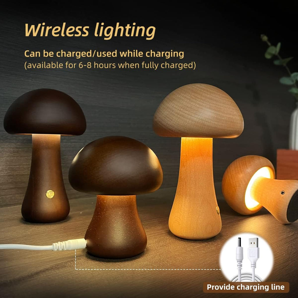 Nordic Mushroom LED Night Lamp for Cozy Bedroom Decor