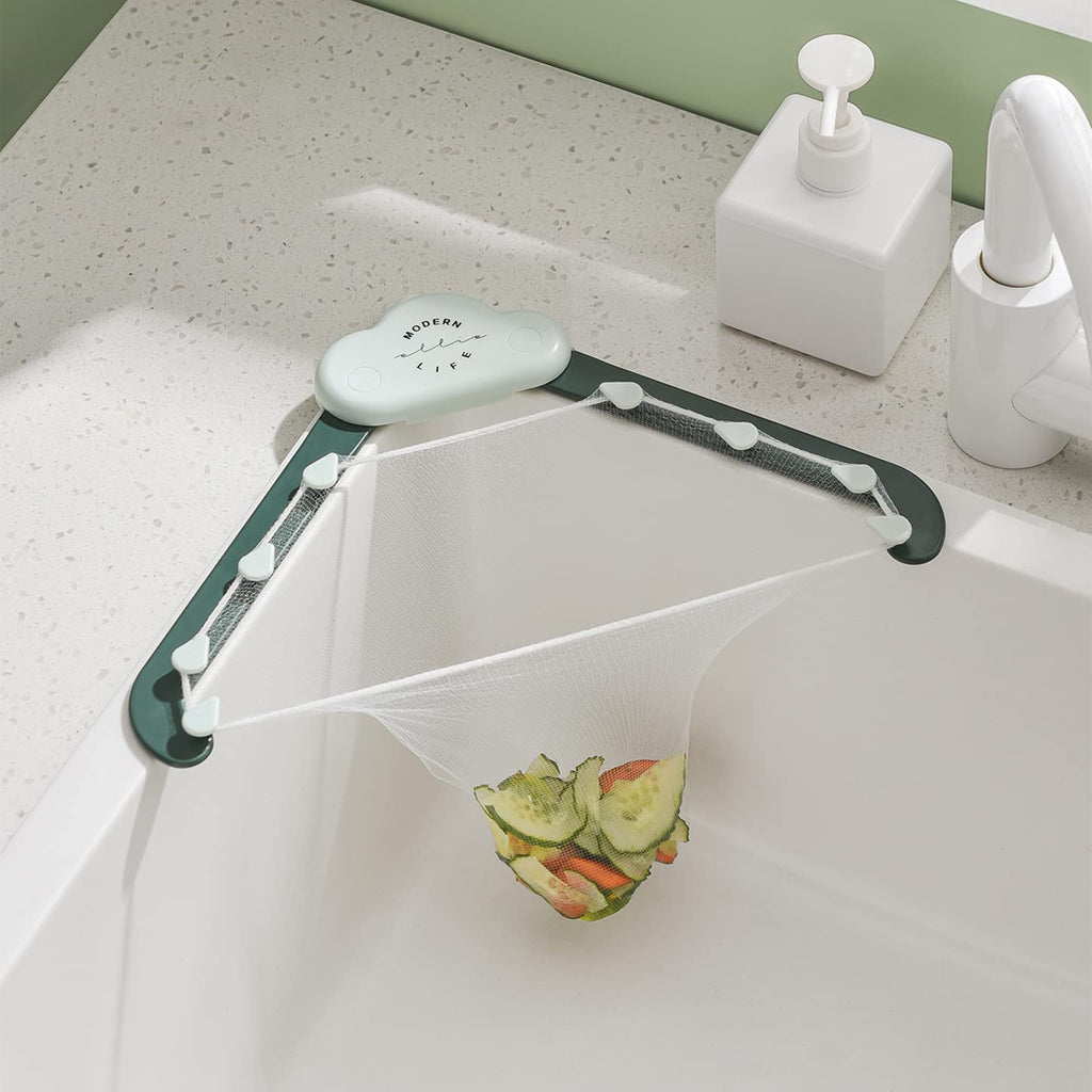 Triangle Sink Drain Rack for Kitchen Organization & Drainage