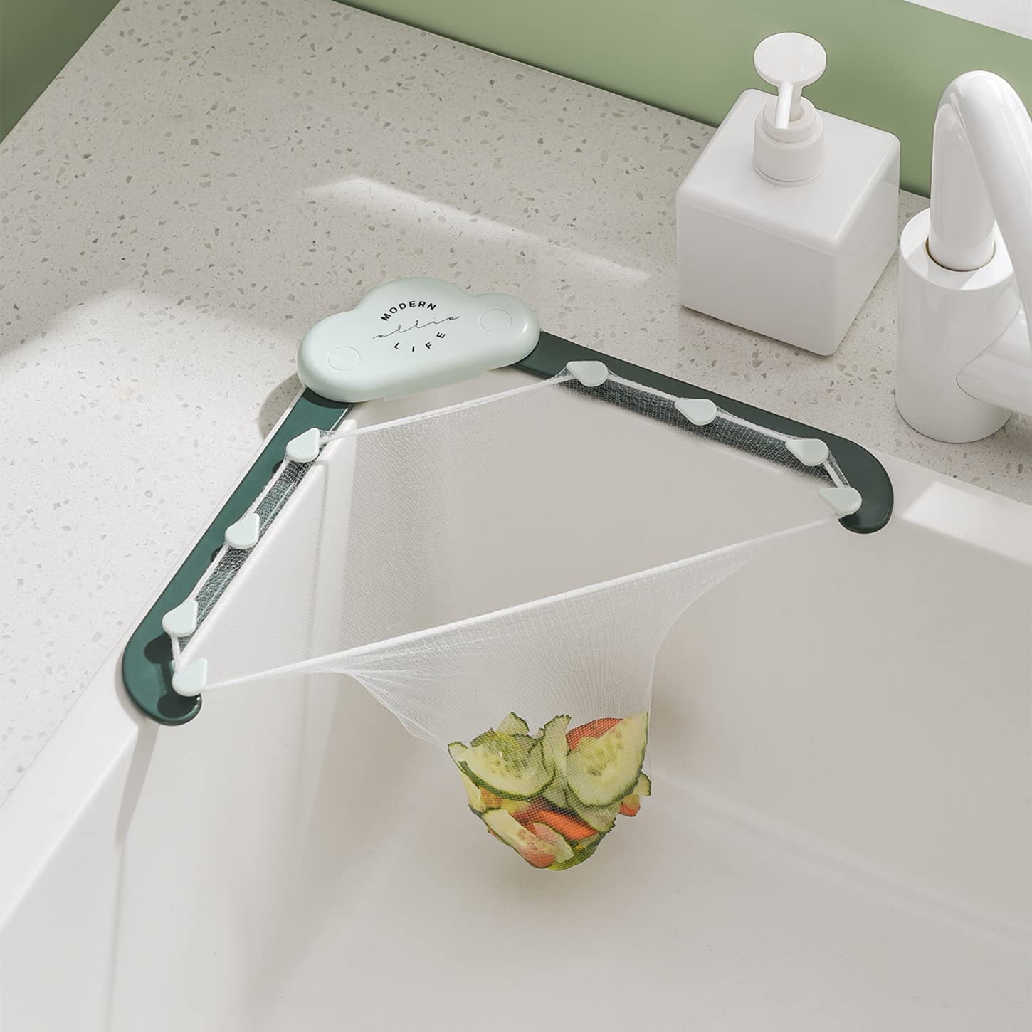 Triangle Sink Drain Rack for Kitchen Organization & Drainage