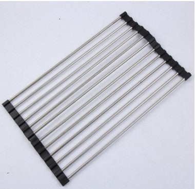 Foldable Stainless Steel Sink Drying Rack for Modern Kitchens