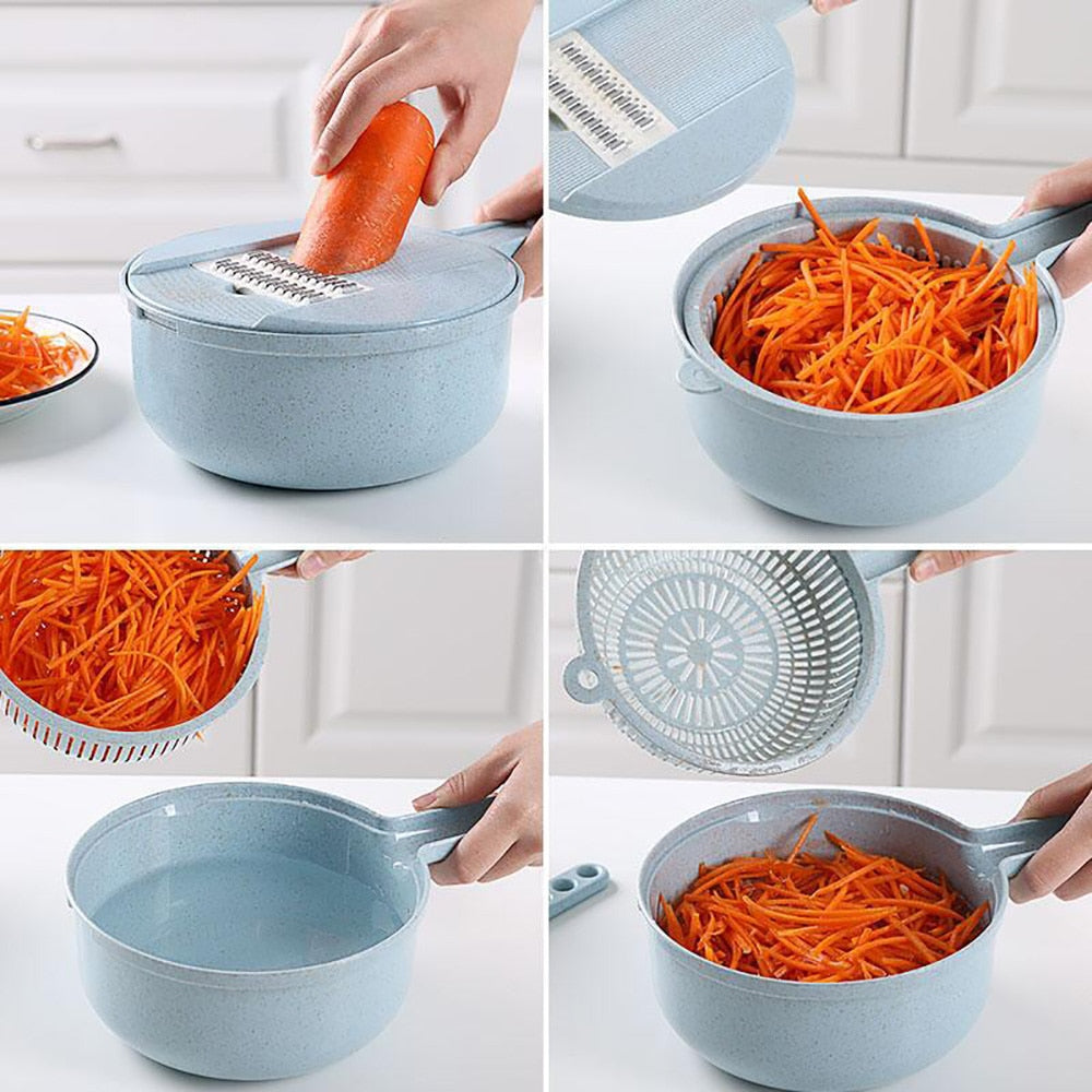 8-in-1 Multifunction Vegetable Slicer & Kitchen Food Cutter