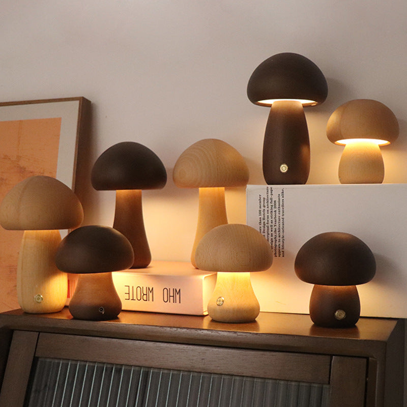 Nordic Mushroom LED Night Lamp for Cozy Bedroom Decor
