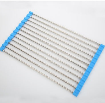 Foldable Stainless Steel Sink Drying Rack for Modern Kitchens