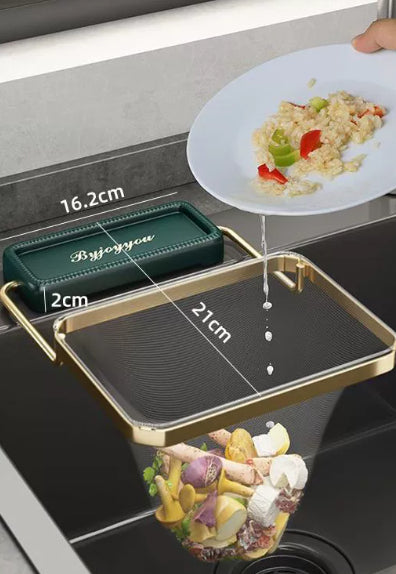 Kitchen Sink Filter Rack for Easy Food Waste Drainage