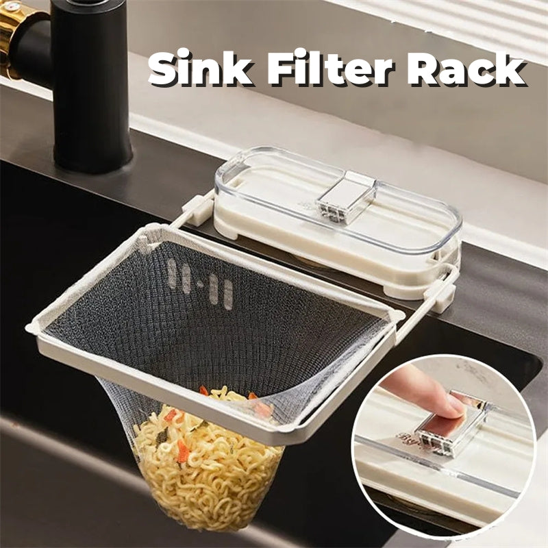 Kitchen Sink Filter Rack for Easy Food Waste Drainage