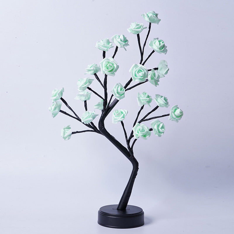 Rose Tree Fairy Light Lamp for Romantic Cozy Interiors